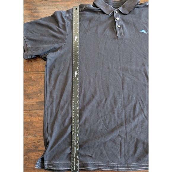 Set of 2 Tommy Bahama Men XXL Polo Shirts Cotton Blend Dark Blue Red Golf Marlin - Picture 4 of 15